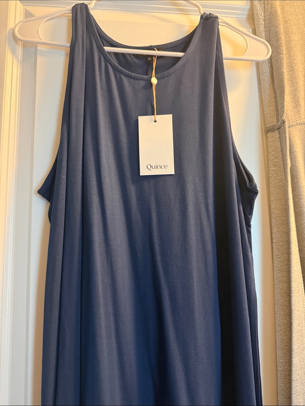 NWT Quince black or blue Tencel Modal sleeveless mini swing dress size XL - Picture 9 of 9